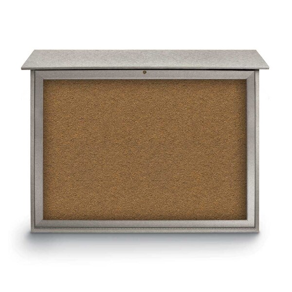 United Visual Products Indoor Enclosed Combo Board, 42"x32", Bronze Frame/Burgundy & Forbo UVCB4232BZ-BURGUN-FORBO - main